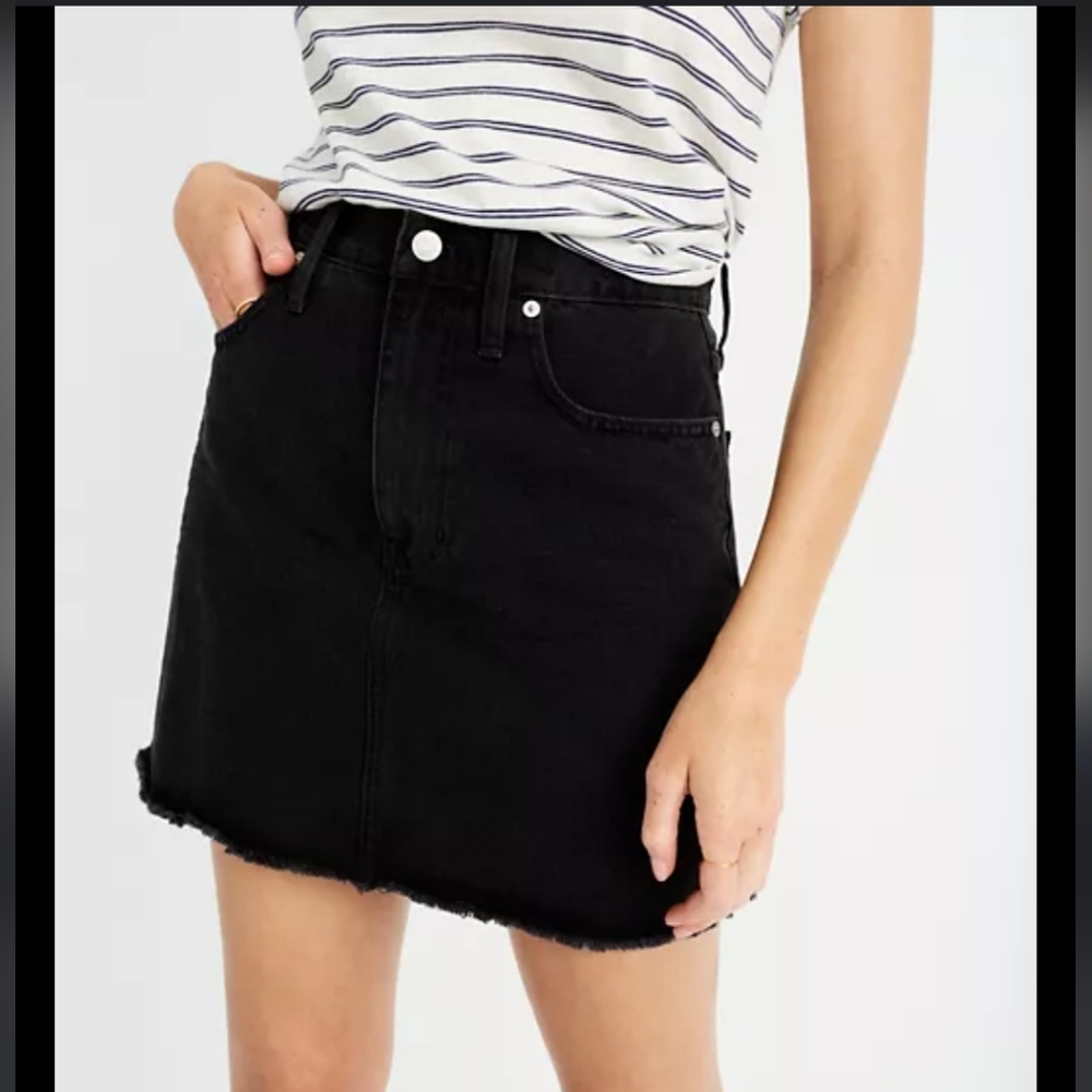 Madewell Denim Frisco Mini Skirt in Lunar Wash